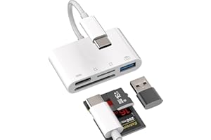ZOYUZAN Adattatore USB C USB 3.0 Lettore Schede SD Micro SD 4 in 1 Hub Card Reader Caricatore per Apple Iphone 15 Ipad Macbook Air Compatibile con Samsung Docking Station OTG Multipresa Computer PC Accessori
