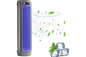 JDKJAG 3 Speeds Small Portable Air Conditioner, USB Rechargeable Mini Air Conditioner, Wall Mounted Air Conditioners, No Drilling Wall Mounted Electric Fan, Air Cooling Fan for Desk Bedroom Office (grey)