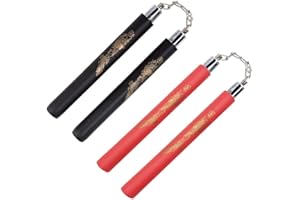 Milaloko Schiuma Training Nunchucks Imbottito Sponge Practice Nunchakus con Catena per Bambini Adulti Principianti e Kung Fu Amanti