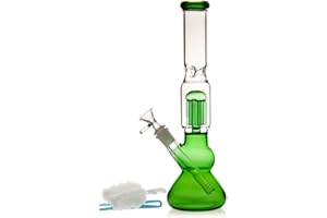 BONGBONGBONG Glass bong, Green bong pipe water bongs for smoking bong bowl 14.5mm height 30cm 500g recycling tornado Filter glass water bong Hookahs Oil Rig bongs Send cleaning brush