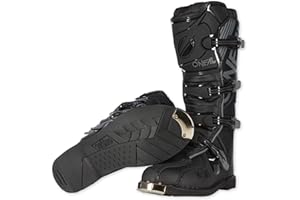 O'NEAL | Botas de Motocross | MX Enduro | Protección de suela metálica, hebillas fácilmente ajustables | Bota TRIBUTE | Adulto | Negro | Talla 43/10