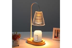 GKXLH Candle Warmer Lamp - Dimmable Candle Lamp Warmer with Timer Electric Candle Warmer Light for Jar Candles, Scented Wax Melt Warmer with 2 Bulbs for Home Decor Gifts for Women Men (Clear 2)
