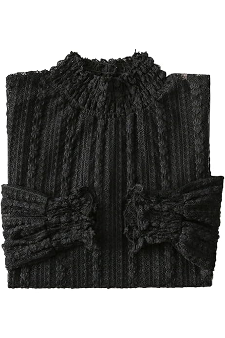 Blouse Femme Chemisier Transparent YEKEYI Manches Longues En