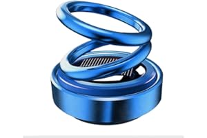 FOLINER Solar Double Ring Rotating Suspension Car Perfume Air Freshener With Double Ring Solar Energy Aromatherapy Diffuser Air Purifier Odor Eliminator for Car Home Interior Decoration