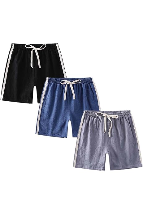 Lot De 3 Shorts Bloomer Bébé En Coton-Lin - Souples Et Respirants - Pour Fille Et Garçon - 6-24 Mois Et 2-4 Ans