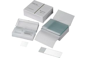 Bresser Lot de 50 Lames microscopes prêtes à l'emploi avec Verres Boro 3.3