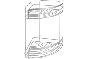Metaltex Hörnhylla Viva med 2 steg 20 x 20 x 30 cm, metall, silver, 20 x 20 x 30 cm