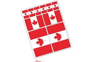 Biomar Labs 10 x PVC Autocollant Voiture Auto Moto Drapeau National Canada Canadien Flag D 31