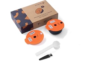 RECAFIMIL Capsulas tassi*mo reutilizables compatibles Cápsula de repuesto recargable, filtro de café para Tassi-mo (1 capsule(60ml)+1 Lid (180ml))