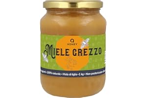 Q HONEY Miele puro di miele crudo di tiglio e miele di fiori non pastorizzato naturale, direttamente dall'alveare 1 kg | non filtrato non riscaldato