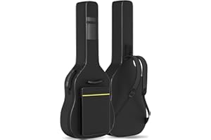 GLEAM Acoustic Guitar Gig Bag - 0.35 Inch Sponge Padding Guitar Case Fit 39-41 Inch Guitar Waterproof Black