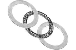 Kozelo AXK5070 Empuje Aguja Rodillo Rodamientos - [50mm x 70mm x 3mm] con Lavadora para Transporte Equipo Uso, Cromado Acero