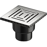 VitrA V-Flow Kare 5608286 Duş Kanalı, Alttan &Ccedil;ıkışlı, 15x15 cm, DK 800 Kapak, Parlak Krom