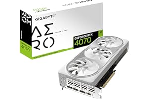 GIGABYTE GeForce RTX 4070 AERO OC V2 12G Graphics Card, 3X WINDFORCE Fans, 12GB 192-bit GDDR6X, GV-N4070AERO OCV2-12GD Video Card