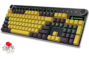 MAGIC REFINER MK-13 Gaming Mechanical Keyboard - Red Switch - Multimadia keys - Volume Wheel - Aluminium alloy panel