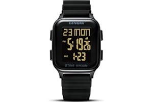 LN LENQIN Orologio uomo Orologio Digitale da Uomo Orologio Sportivo Impermeabile Fino a 50m Cronometro Orologio da Uomo Con Retroilluminazione a LED/Timer/Sveglia/Data