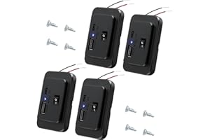 GIANTDEER Presa di Ricarica Rapida PD+QC3.0 Dual USB, Presa Camper USB C di Tipo C con Interruttore ON/OFF, Presa Auto PD2.0 Type-C e USB QC3.0, per 12V~26V Auto Bus ATV Camion Marini(4 PCS)