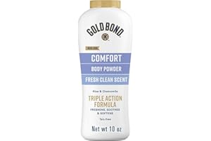 Gold Bond Ultimate Comfort Body Powder, Aloe and Chamomile, 10 Ounce Bottles (Pack of 3), Talc-Free Powder Helps Control Odor, and Absorb Moisture to Prevent Chaffing