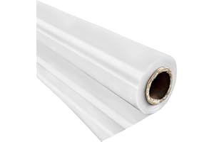 VEVOR Bâche de Serre Transparente Tunnel 4,9 x 7,6 m Film Polyéthylène 0,15 mm pour Légumes