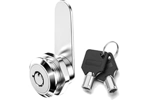 ZiYuya Cerradura tubular de leva con llave diferente, cerradura de buzón de correo, cerradura de armario, cerradura de armario, cerradura de cajón, cerradura de cajón, cerradura de aparador (16mm)