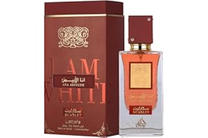 LATTAFA Ana Abiyedh Scarlet Eau de Parfum, luksusowe orientalne perfumy, czerwona elegancka butelka, 60 ml