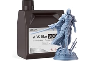 ELEGOO ABS-Like Resin 3.0 Pro, Resina de Fotopolímero para Impresión 3Dcon Mayor Resistencia a los Arañazos, Resina UV 405nm con Alta Precisión para Impresoras MSLA/DLP/LCD, No Frágil (Gris 2000g)