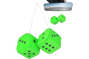 Dubbulon Dadi per Auto 1/9 Paia - Dadi per Auto Peluche | Atmosfera Interna per Auto Ornamento | Dadi Decorativi Quadrati | Simpatici per La Decorazione 'Auto Decorazioni Murali