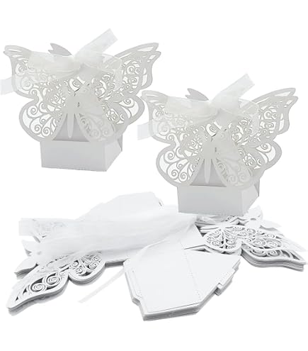 20 Cajas De Cartón Para Caramelos - Degradado Azul Con Cinta Plateada - Tamaño 8x5.7x11 Cm