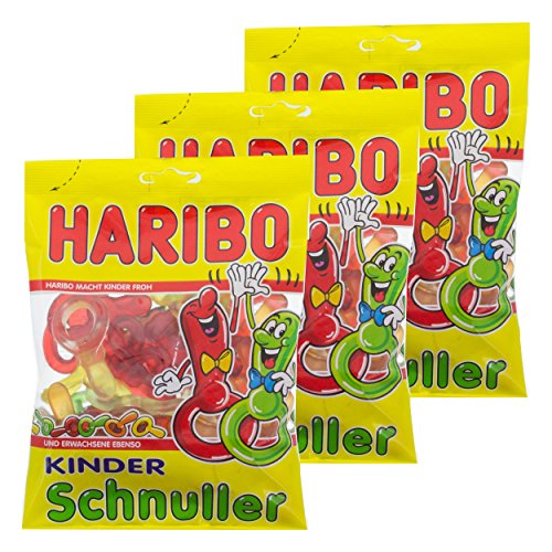 Haribo Kinder Schnuller, 3er Pack, Gummibärchen, Weingummi, Fruchtgummi, Im Beutel, Tüte Haribo Kinder Schnuller, 3er Pack, Gummibärchen, Weingummi, Fruchtgummi, Im Beutel, Tüte
