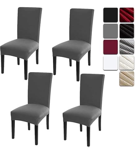 Set Di 4 Coprisedie Elasticizzati - Impermeabili Per Cucina, Sala Da Pranzo, Matrimoni
