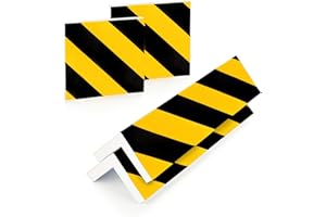 NURADA Paracolpi Garage. Protezione Portiere Auto. Pack 5. Paracolpi Portiere Auto. Paraspigoli Angolari. Angolari per Muro. Paraspigoli Gommapiuma. (2 unità 40x20x2cm + 2 unità 20x20x2cm)(Giallo)