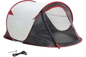 JEMIDI Tienda Pop up para 2 Personas - Tienda de campaña instantánea con mosquitero - Carpa Impermeable Ligera para Viajes Camping Festivales Playa