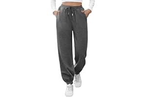 Niwicee Pantalon Chándal Mujer Invierno con Forro Polar Sherpa Pantalones DeportivoTérmicos Jogger Cordón Ajustable Casuales 2 Bolsillos Cómodos Fleece Pantalón de Jogging