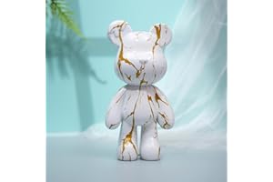 Coniuty Resin Bear Statue Decor for Home, Animal Sculpture Ornament for Indoor Room (Type A)