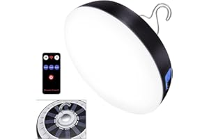 PEAKRO Lámpara Camping Recargable, Solar Linterna Camping LED 2000LM, Luz Blanca Cálida 4 Modos, Lampara Tienda Portatil Luz Camping Magnético, Accesorios Camper, Luces Emergencia, Cortes de Energía