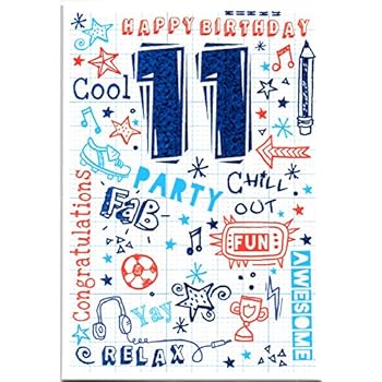 Birthday Card for 11 Year Old Boy: Amazon.co.uk: Office Products
