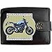 Produktbild Yamaha XSR 900 Blau Bild auf KLASSEK Marken RFID Herren Geldbörse Portemonnaie Echtes Leder Motorrad Bike Zubehör Geschenk mit Metall Box NICHT OFFIZIELLE YAMAHA Produkte