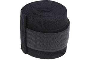 Demiawaking Bende Boxe di Sport Professionale Bendaggi da Boxe Fasce Boxe per Muay MMA Taekwondo 2.5m (Nero)