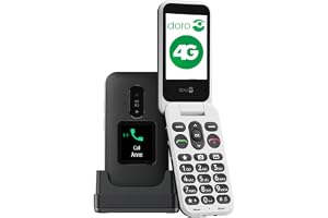 Doro Leva E30, Schwarz/Wei? Handy (380596) | Senior flip- , 2,8 tums skärm, extern skärm, stora knappar, kamera, nödknapp, svart