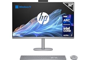 HP OmniStudio X All-in-One 32" 4K UHD, Intel Core Ultra 7 258V con IA, 32GB RAM, 1TB SSD, Intel ARC Graphics, Windows 11 Home, Teclado QWERTY Español, Silver - Teclado QWERTY Español