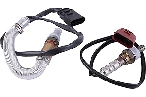UPOSAO 2Pcs Oxygen O2 Sensor Front And Rear Lambda Compatible For 1.2 40/44 KW Fabia 1 2 Polo 9N Ibiza 3 Replaces OZA532-V4 OZA708-EE1 OZA864-EE9