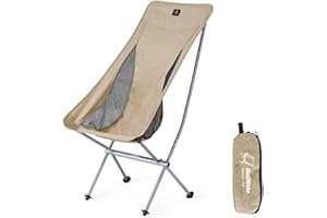 Naturehike Chaise Pliante Camping Confortable Fauteuil Pliant Camping Siege de Peche Chaise de Sac à Dos Portable Ultra Légère pour Camping et Randonnée Bikepacking Cyclisme
