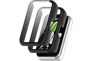 SOWBUD 2Pcs for Samsung Galaxy Fit 3 Screen Protector, Full Wrap Watch Screen Protector Made of Tempered Glass, Offering Complete Protection Against Scratches and Daily Wear