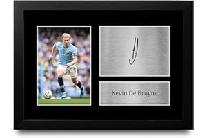 HWC Trading FR Kevin De Bruyne Gift Signed FRAMED A4 Printed Autograph Manchester City Gifts Print Photo Picture Display