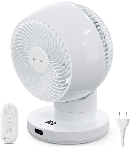 Dreamhigh® 5000mAh Ventilateur Silencieux, Rotation Automatique USB Ventilateur de Bureau 4 Vitessesc, Mini Ventilateur Portable pour la Maison, Bureau, Pêche, Camping Dreamhigh® 5000mAh Ventilateur Silencieux, Rotation Automatique USB Ventilateur de Bureau 4 Vitessesc, Mini Ventilateur Portable pour la Maison, Bureau, Pêche, Camping