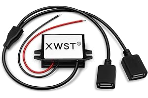 XWST Coche Poder Convertidor DC 8-85V 12V 24V 36V 48V 60V 72V 85V a 5V/ 3A Voltaje Convertidor con Doble USB Adaptador Conectores para la Carga del teléfono Coche Audio Radio Etc