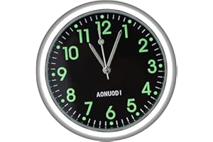 Artibetter Mini Auto Uhr Leuchtende Quarzuhr Für Armaturenbrett Mit Selbstklebendem Rückseite Und Nachtlichtfunktion Für Sichere Fahrt Und Fahrzeugdekoration