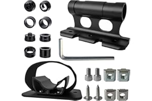 LUOLETY Support de fourche de vélo, support de roue avant de vélo de montagne à dégagement rapide avec support de fourche avant, ensemble de support de roue arrière pour voyage en plein air, transport de vélo