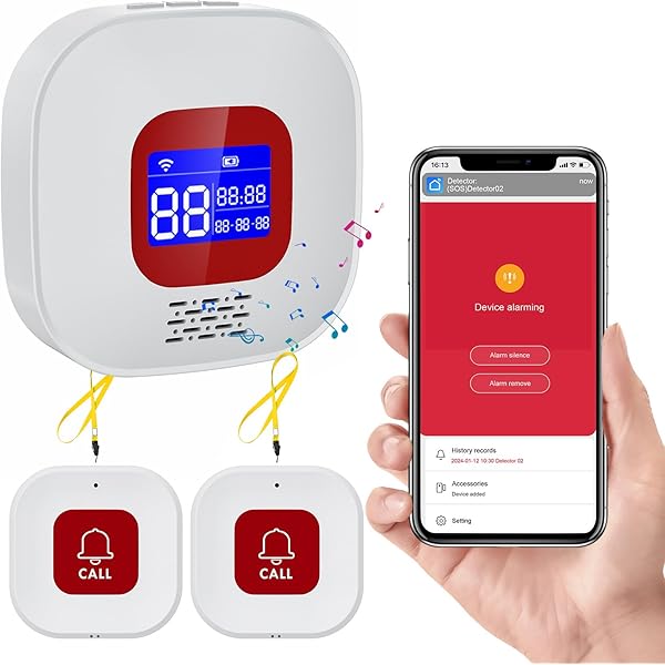 Système Intelligent d'alarme d'urgence étanche à l'eau pour Boutons d'urgence avancés sans Fil