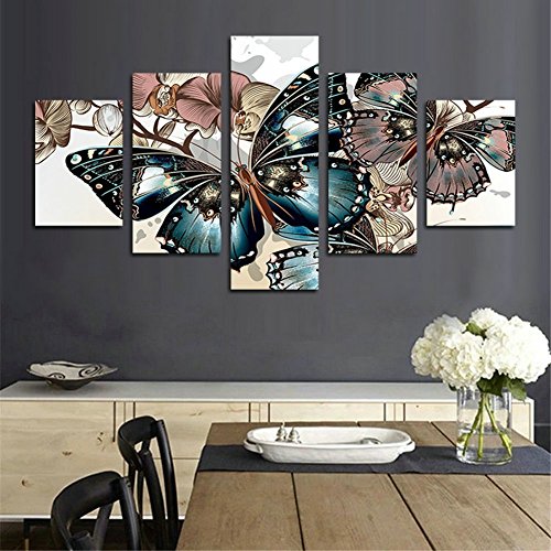 RunFar 5 Stück Schmetterling Design DIY 5D Diamant Malerei Stickerei Diamond Kreuzstich Painting Heim Room Decor - 3